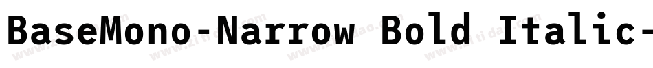 BaseMono-Narrow Bold Italic字体转换